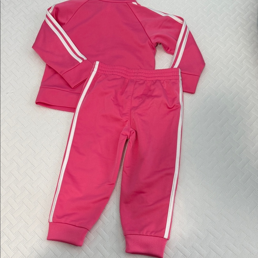Adidas Pink and White Athletic Tracksuit - Picture 3 of 3